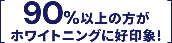 90%以上の方がホワイトニングに好印象!